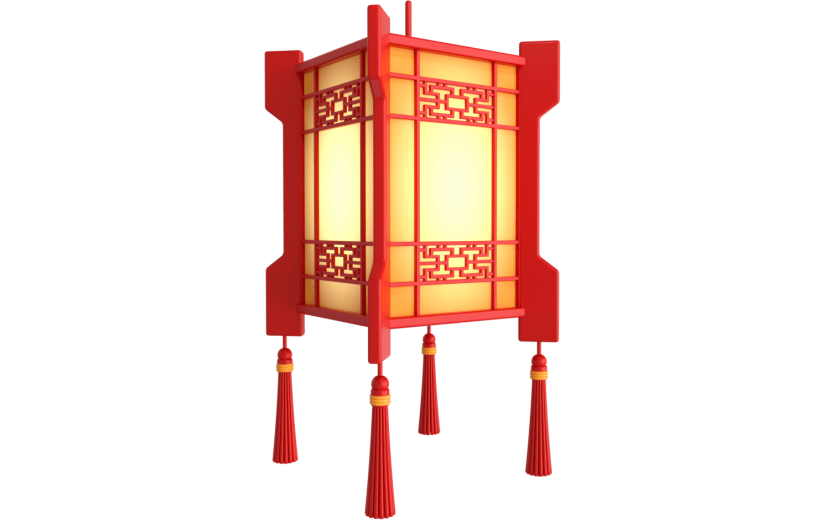元素卡通3D古风灯笼