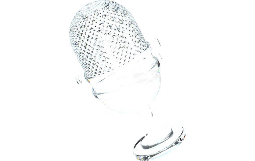 3d创意透明麦克风