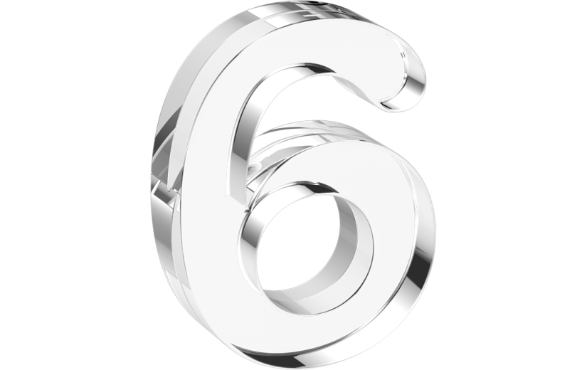 水晶3d立体数字6字母系列透明元素