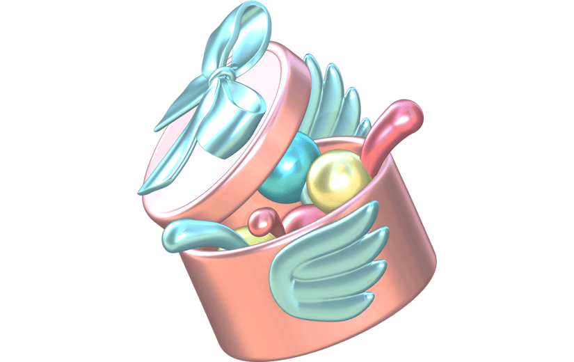风格购物3D立体礼物盒