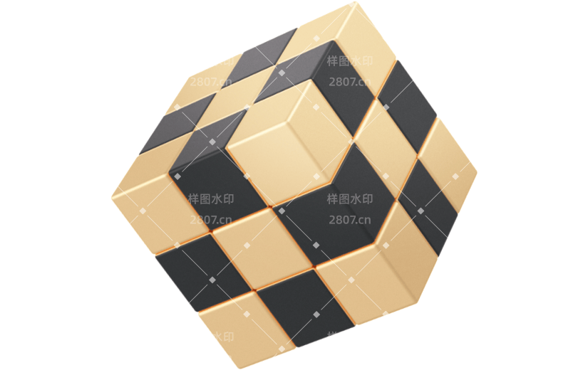 创意3d立体创意魔方元素