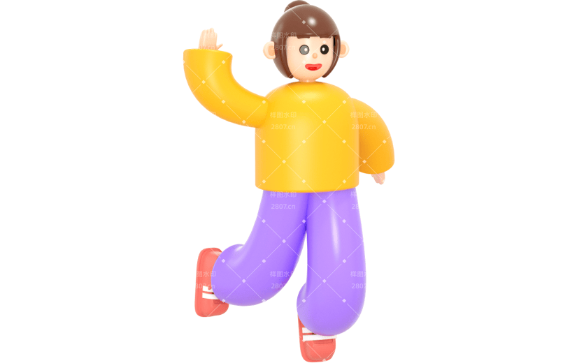 元素3D 人物女生夸张造型