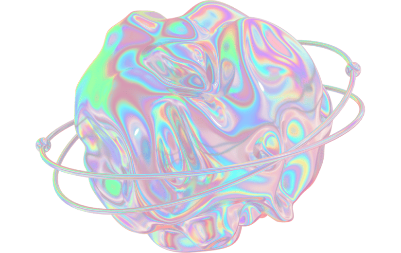 元素C4D立体粉色质感酸性镭射几何