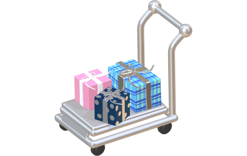 3D立体礼物购物车