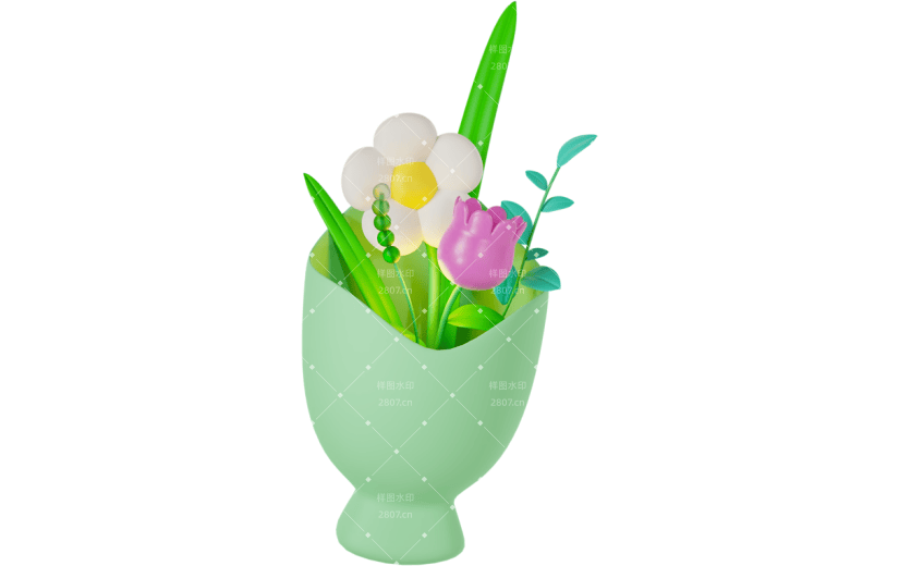 元素3D花束清新