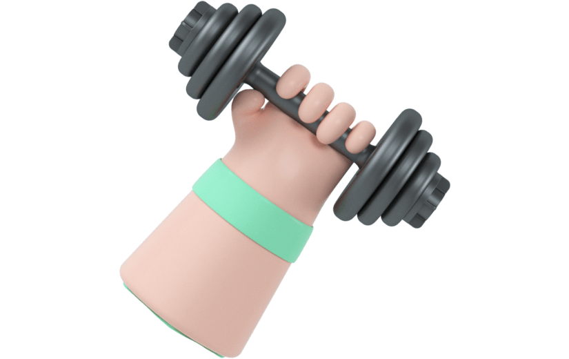 创意3d立体创意杠铃元素