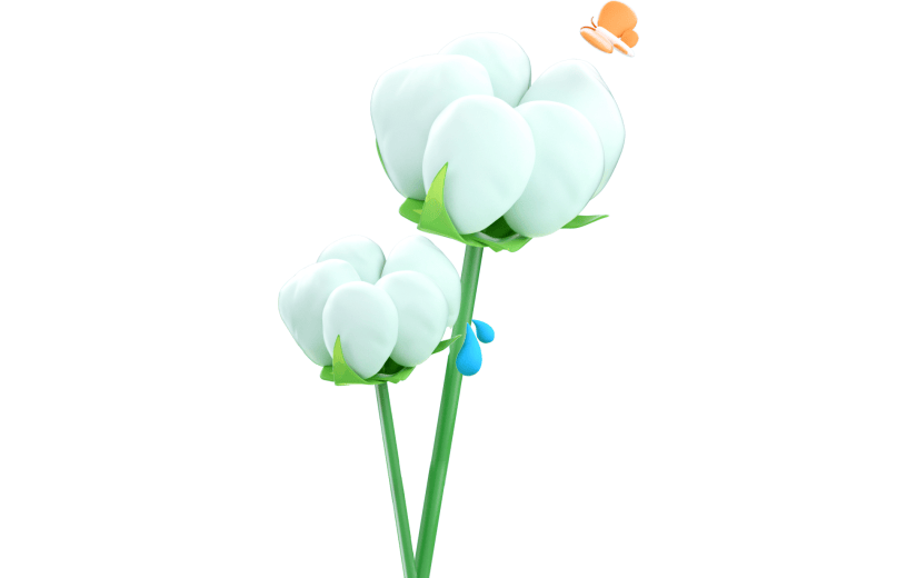 清新简约风白露节气棉花水珠3D元素