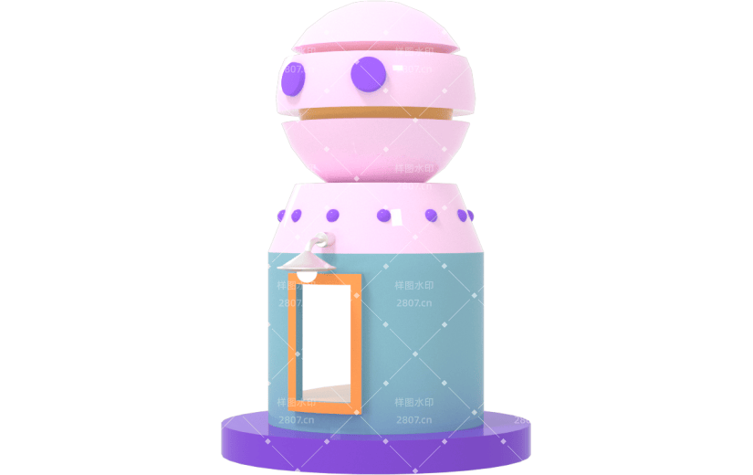 C4D3D立体卡通质感元素