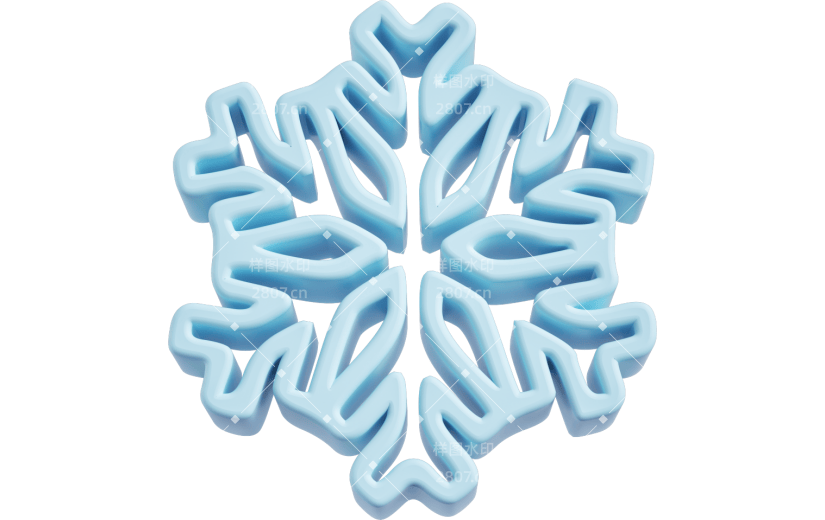 元素 C4D3D立体雪花