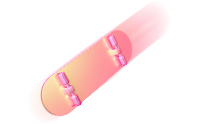 3D元素运动动感模糊滑板