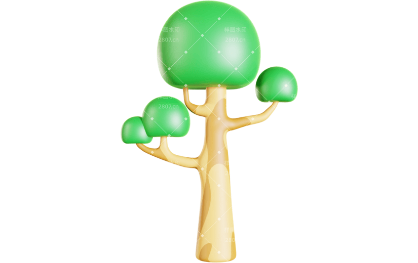 元素3D树 清明 谷雨 二十四节气 树