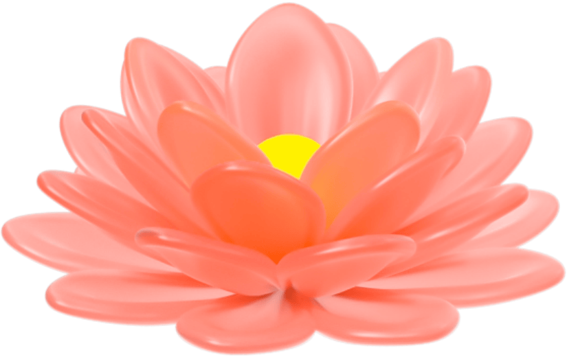 元素3D卡通莲花灯
