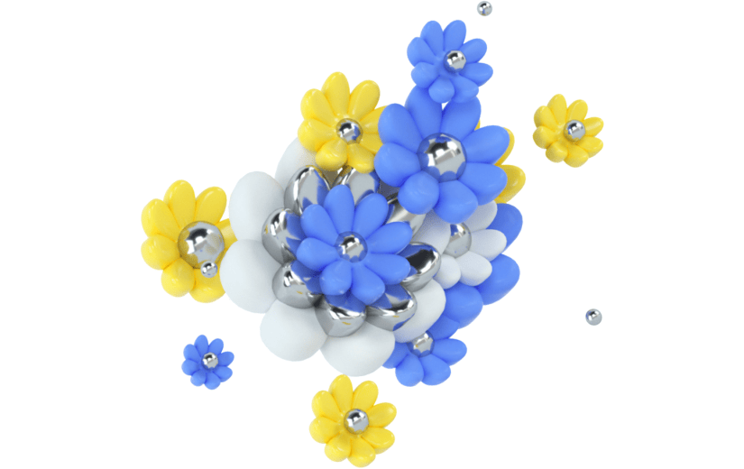 创意3d立体创意花朵元素