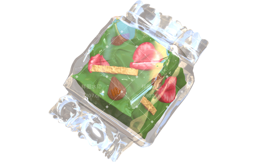 3D立体雪花酥抹茶味