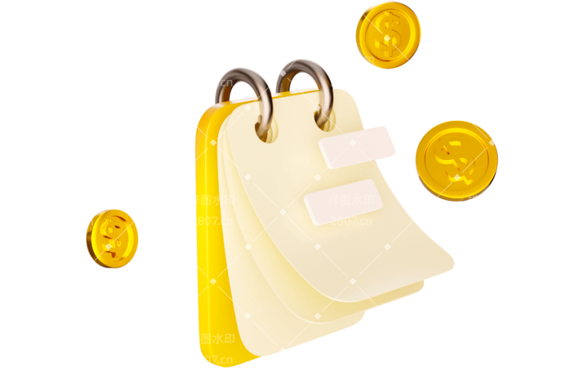 元素3D金融元素金币对话框