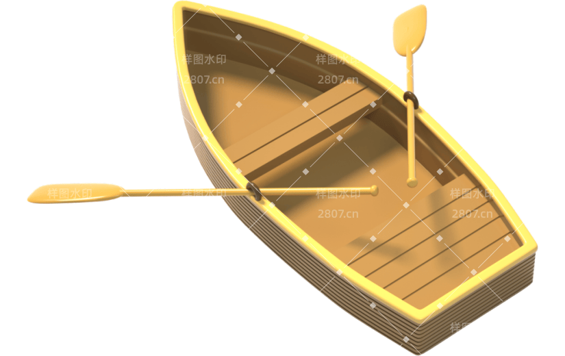 3d创意古风小船小舟