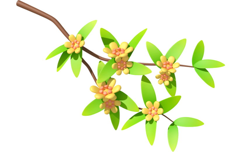 元素卡通3D桂花