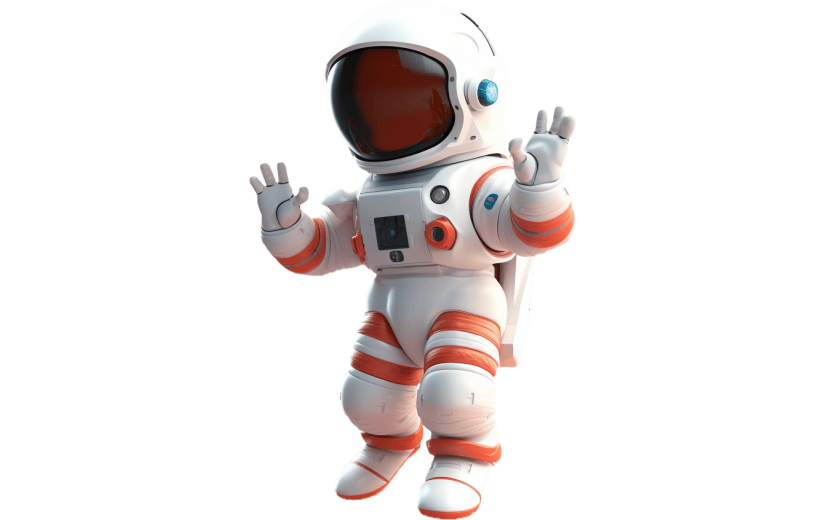 元素3D立体卡通宇航员