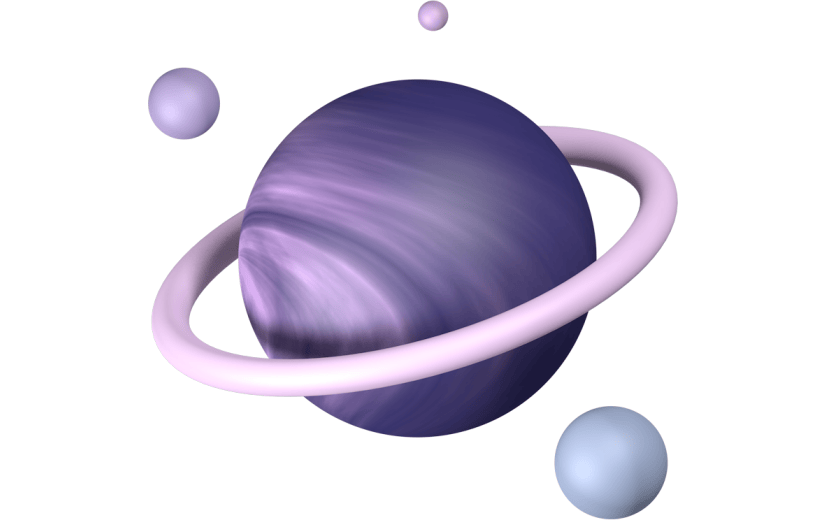 元素3D星球紫色浪漫星空