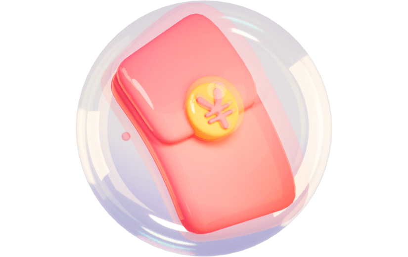 3D立体卡通创意水晶球红包促销活动装饰元素