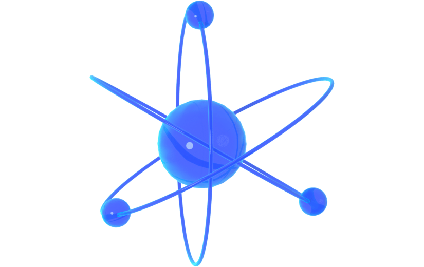 3d创意蓝色科技化学分子