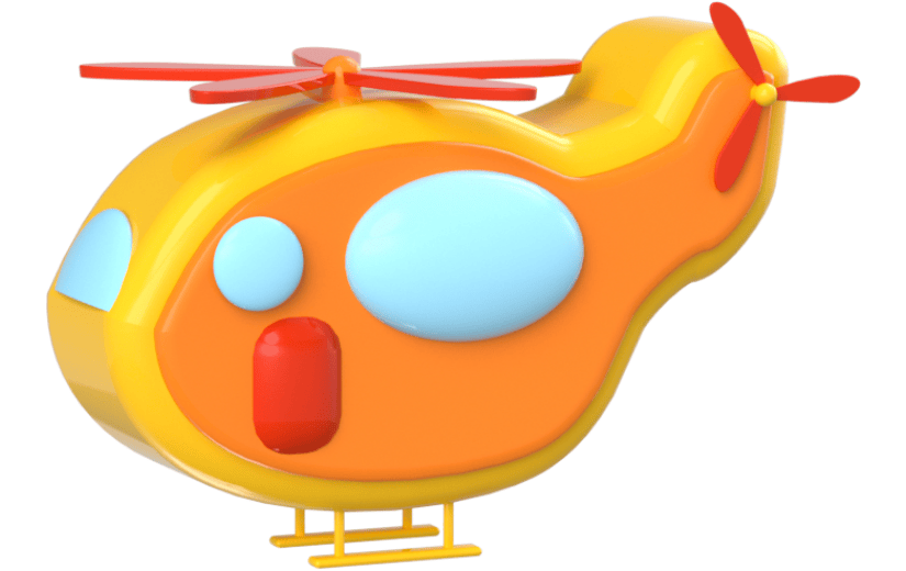 元素3D儿童玩具直升飞机