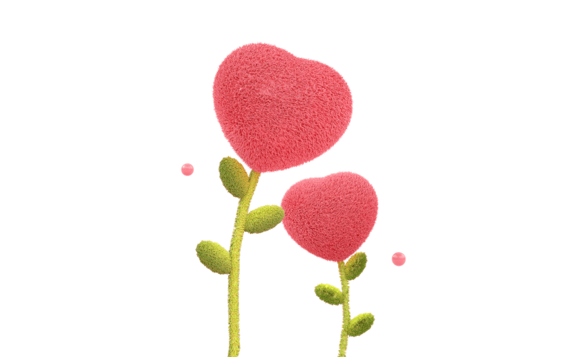C4D爱心花卉3D元素