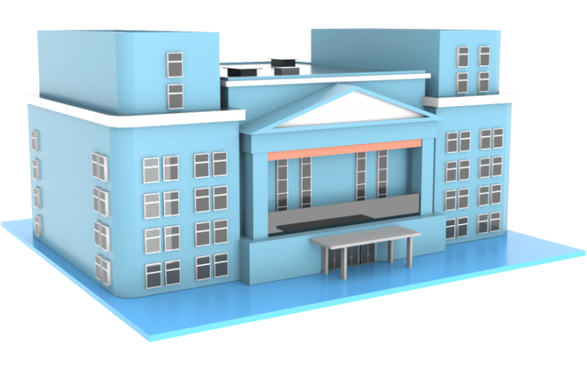 C4D卡通学校3D元素