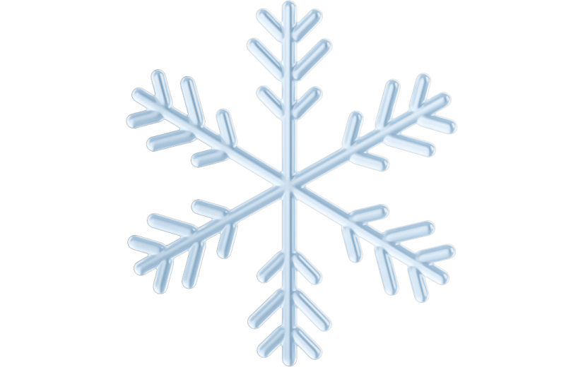 元素3D蓝色雪花样式