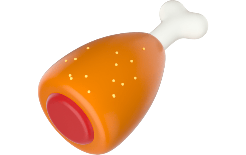 元素3D卡通烤鸡腿肉