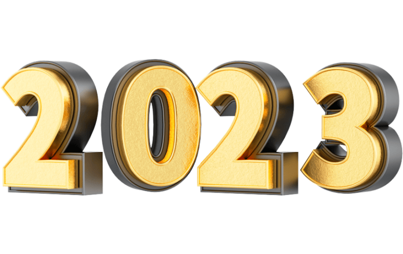 元素3D立体创意黑金2023艺术字