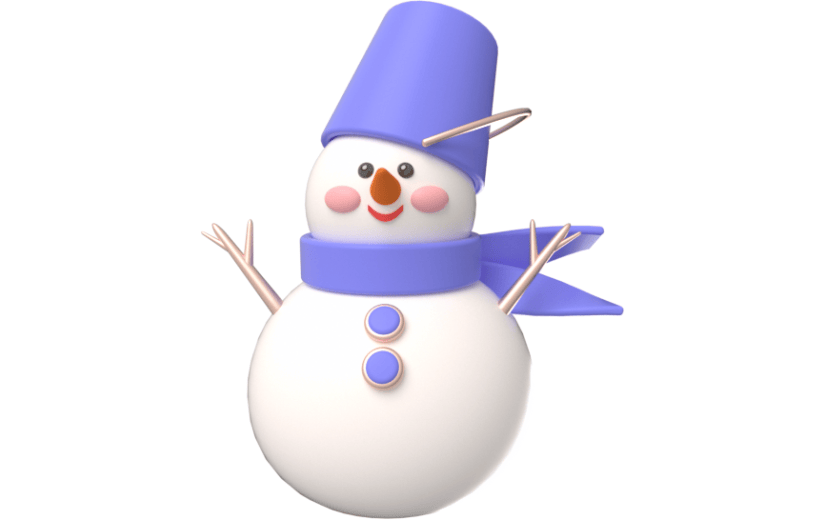 元素卡通3D雪人