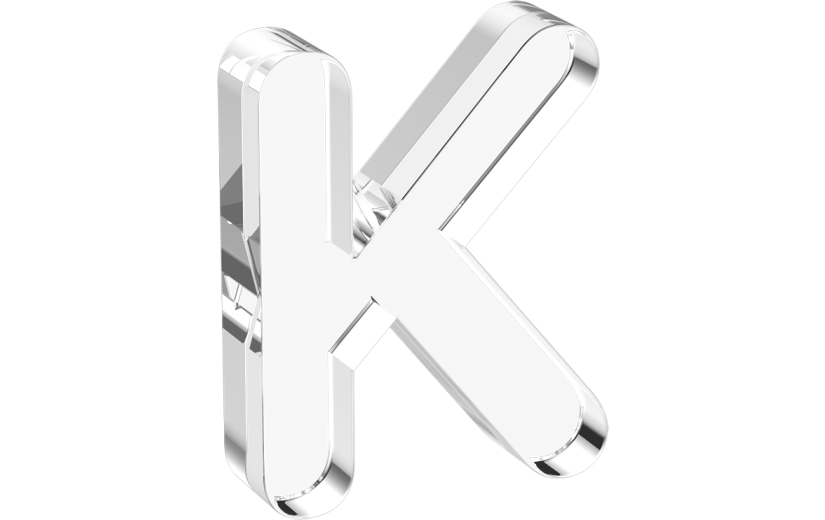 水晶3d立体数字字母k系列透明元素
