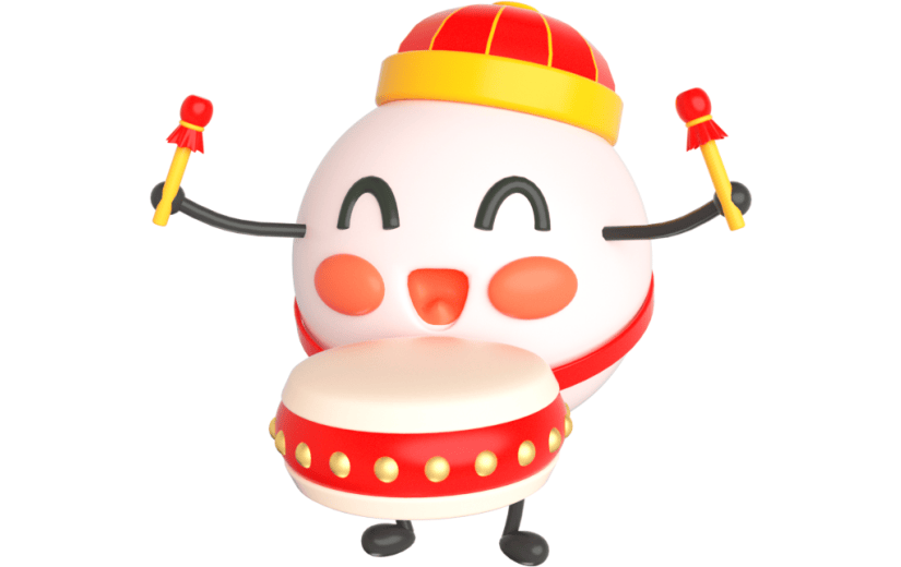 元素卡通3D元宵节元素