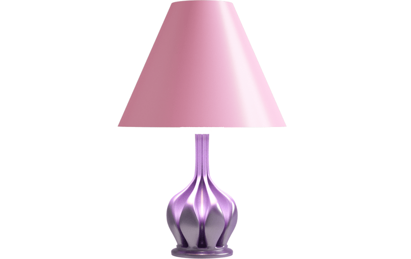 元素C4D立体粉色卡通台灯