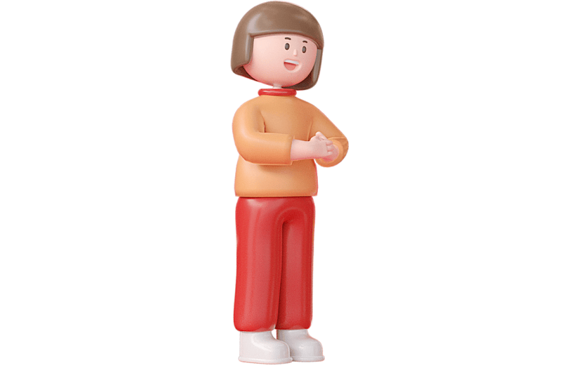 C4D新年女孩拜年3D元素