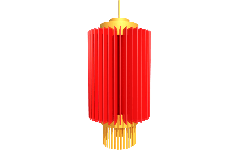 元素卡通3D春节红灯笼