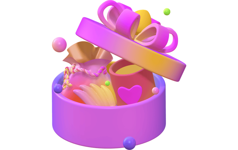 炫彩3D立体礼物盒