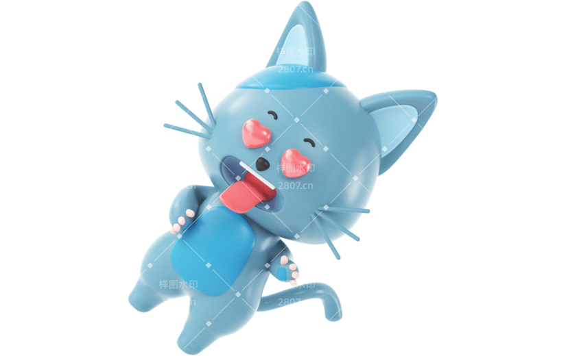 创意3d立体创意猫元素