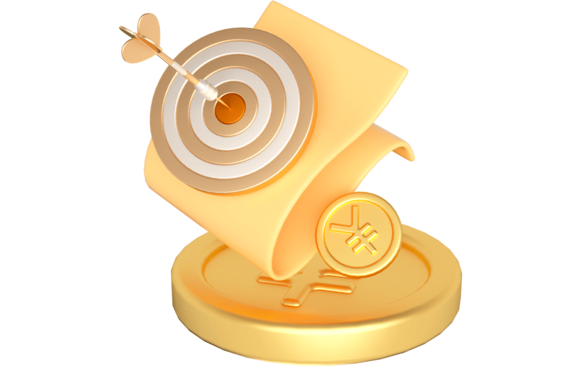 元素卡通3D金币展台