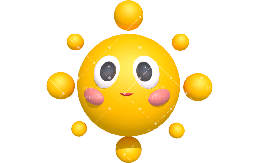 元素卡通3D夏日太阳