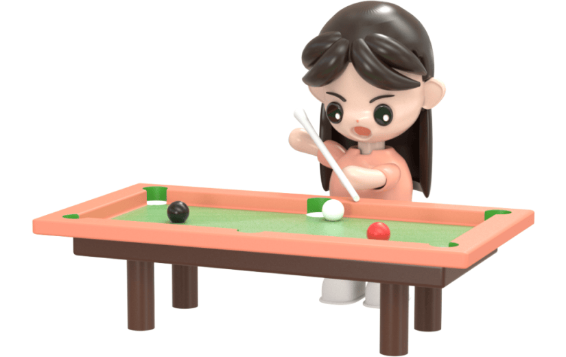 元素3D 打台球人物