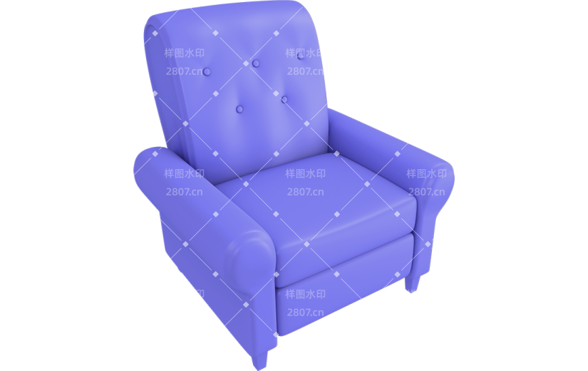 元素3D立体C4D家居单人沙发