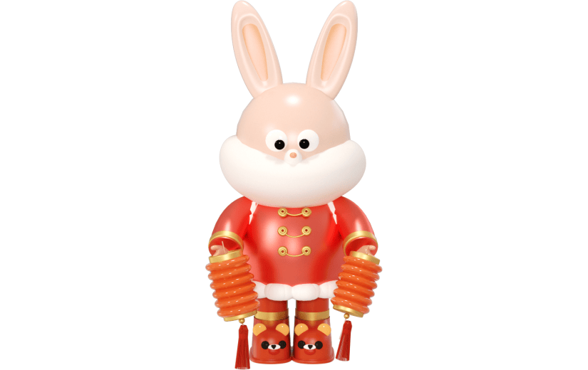 元素3D 冬季服饰卡通兔