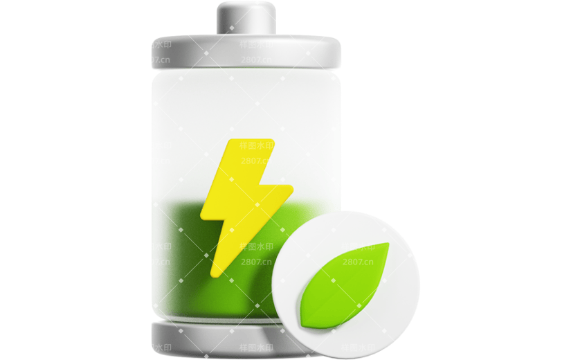 元素3D绿色电力环保节能新能源元素