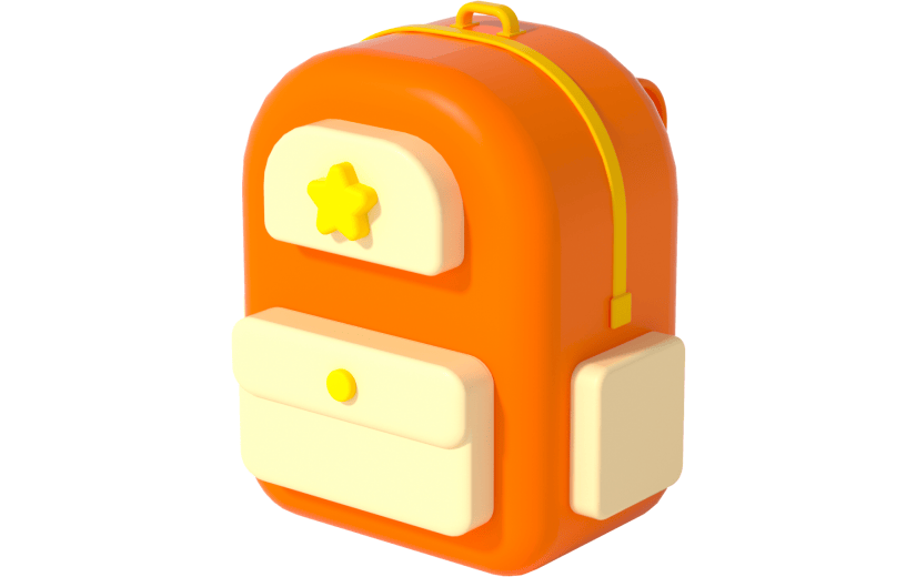 3d创意开学季书包