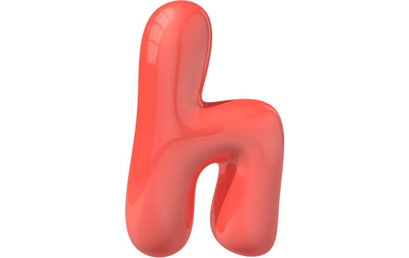 元素卡通3D泡泡质感字母