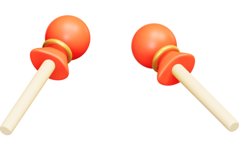 趣味鼓棒3D元素