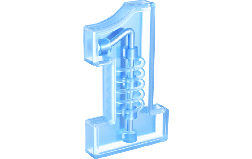 元素3D 数字1倒计时