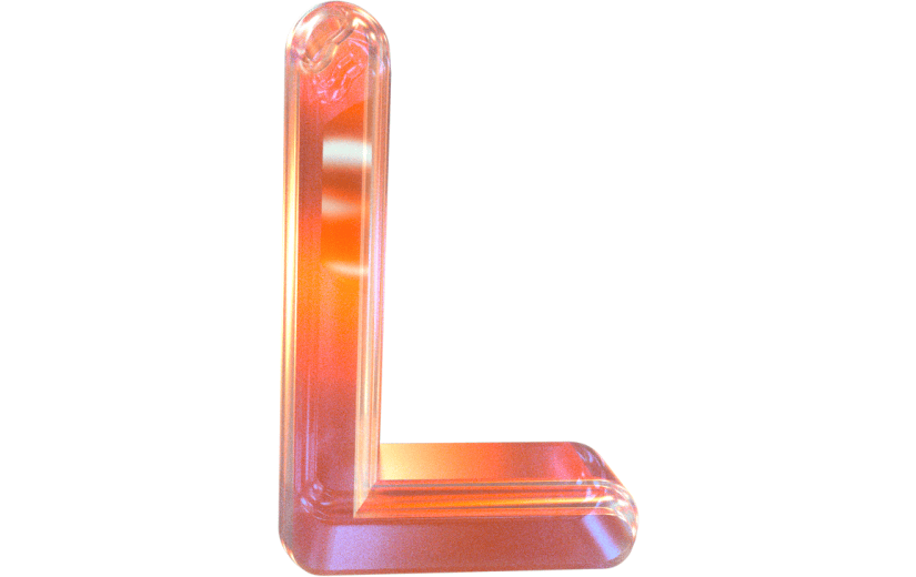 元素3D质感字母L